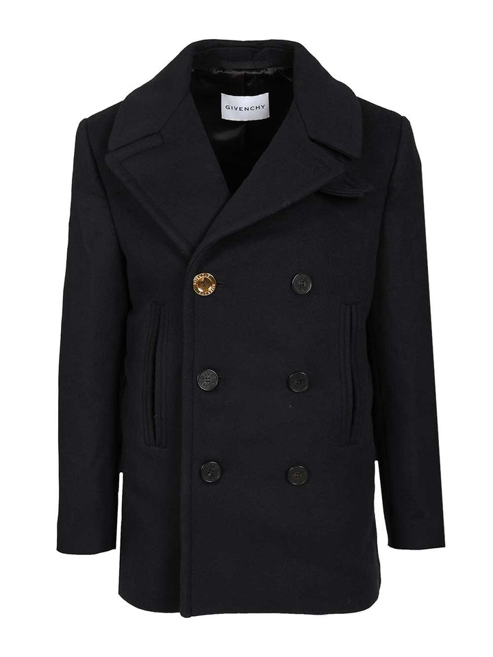 Givenchy Wool Pea Coat Coats - Blu | 8d7e814ec281247c4a3eff325bab7e466fe2f9fe