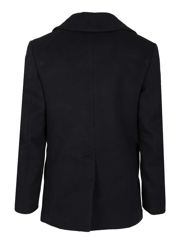 Givenchy Wool Pea Coat Coats - Blu | 9d6e75d0ef776eb443f4e50ab8de9ac70dc59f0a