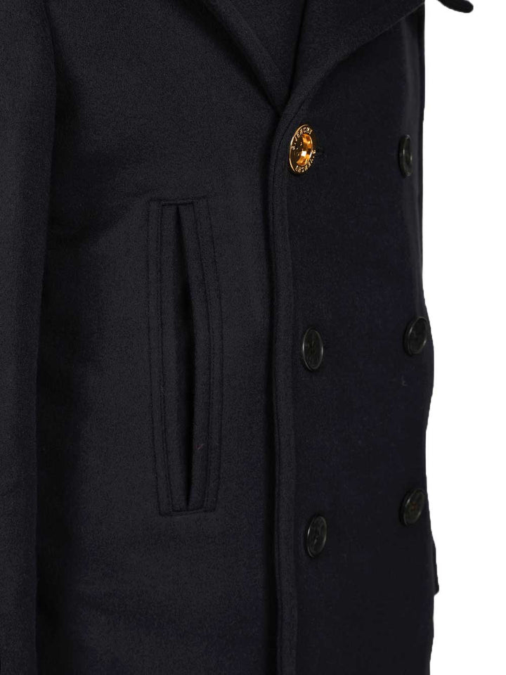 Givenchy Wool Pea Coat Coats - Blu | 2bc3262134e426a97b5631c616697c1f4f03d0d9
