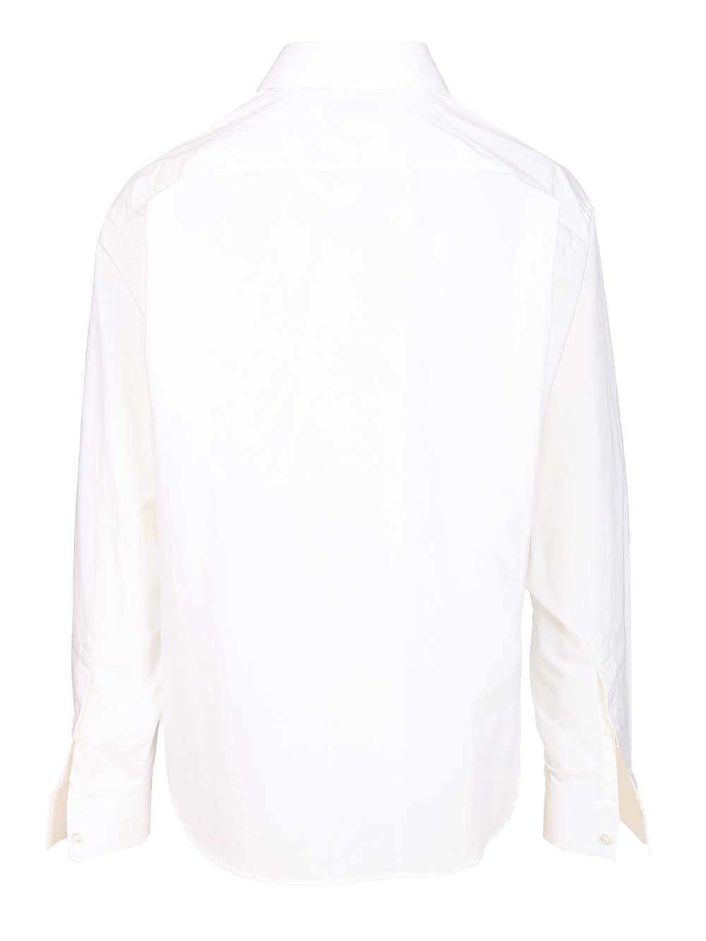 Balenciaga Cotton Poplin Button-Down Shirt Shirts - Bianco | e1159d6e332ad85566ae58ae438f42064e72972f