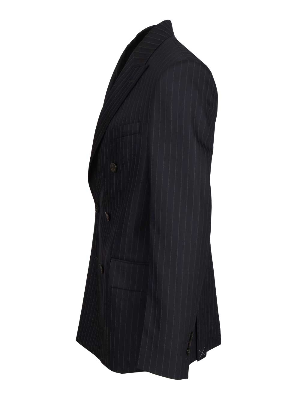 Golden Goose Deluxe Brand Double-Breasted Blazer In Pinstriped Giacche - Blu | ab36f5ab9e0bdf7abeb30b23c915b9b7c3d6f69a