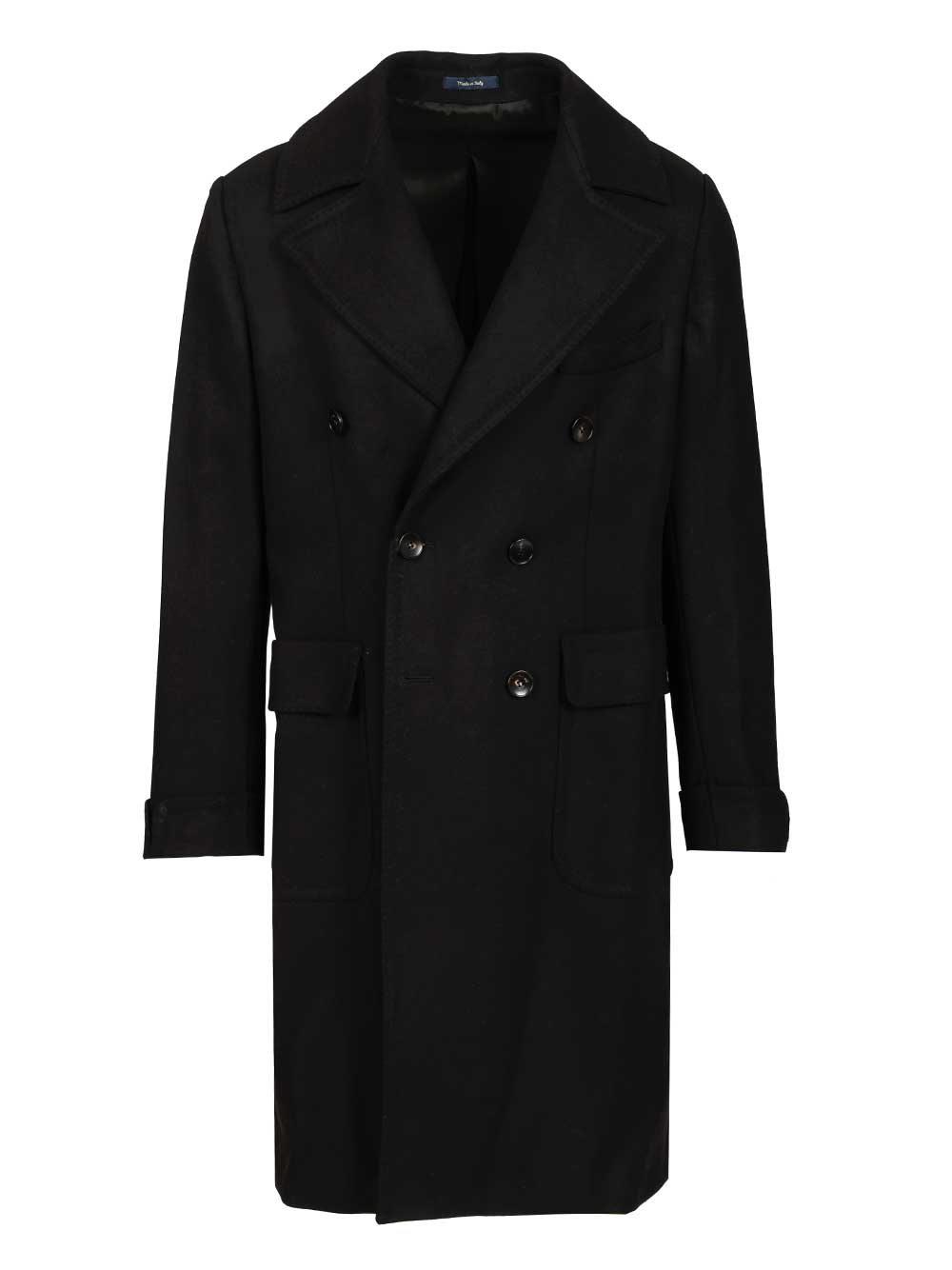 Guarinucci Double-Breasted Wool Coat Coats - Nero | 1c898e20a29f465dcfe8a90e09ff2c8d69fe26a7