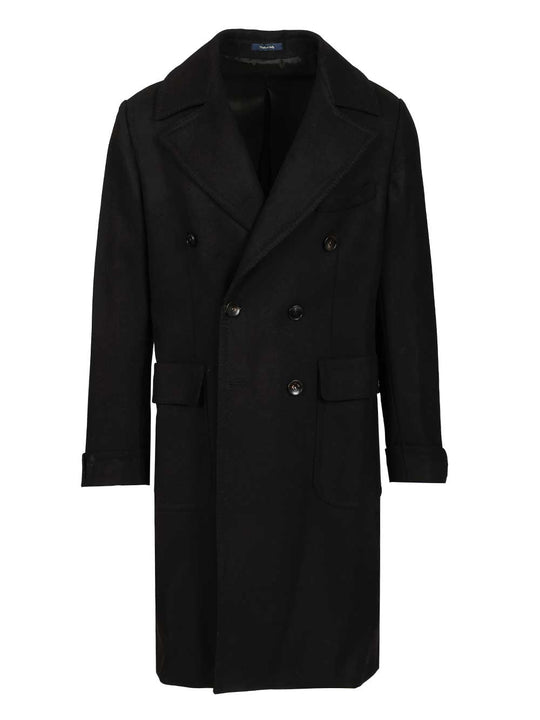 Double-Breasted Wool Coat Coats Nero
