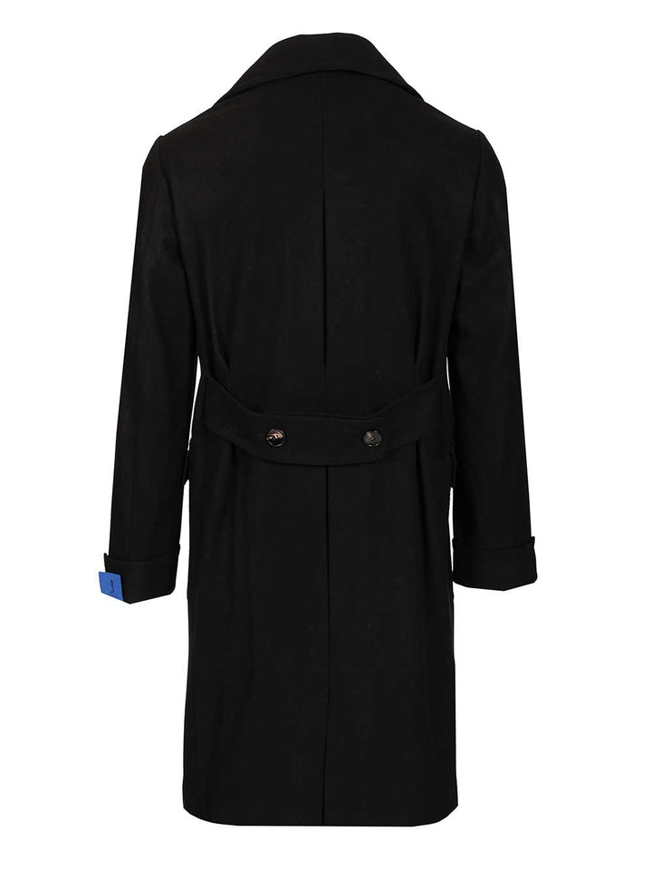 Guarinucci Double-Breasted Wool Coat Coats - Nero | 709e9b794185a4bd6fc85f17e49a2e2899e12e2e