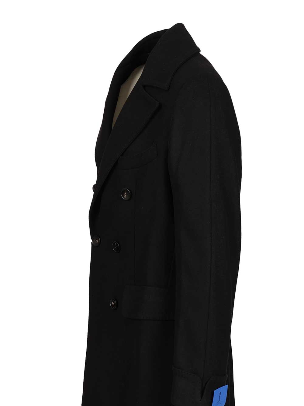 Guarinucci Double-Breasted Wool Coat Giacche - Nero | f6f7012a318b7a14fbb668cab0c7cab491ac070e