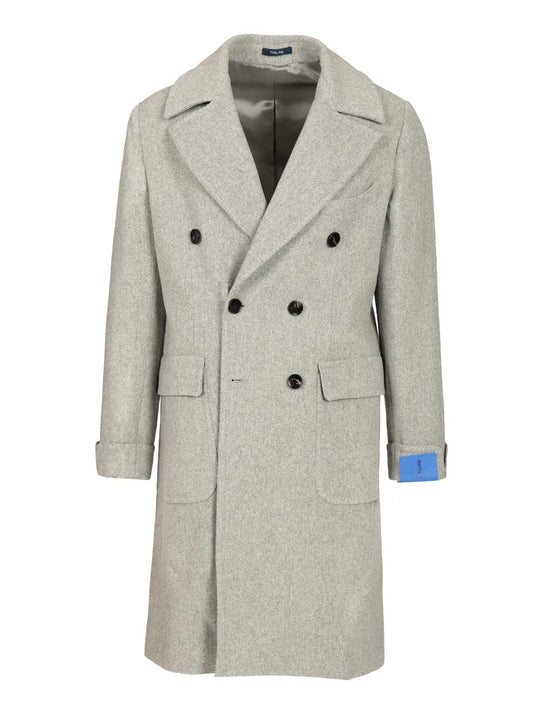 Double-Breasted Wool Coat Giacche Grey