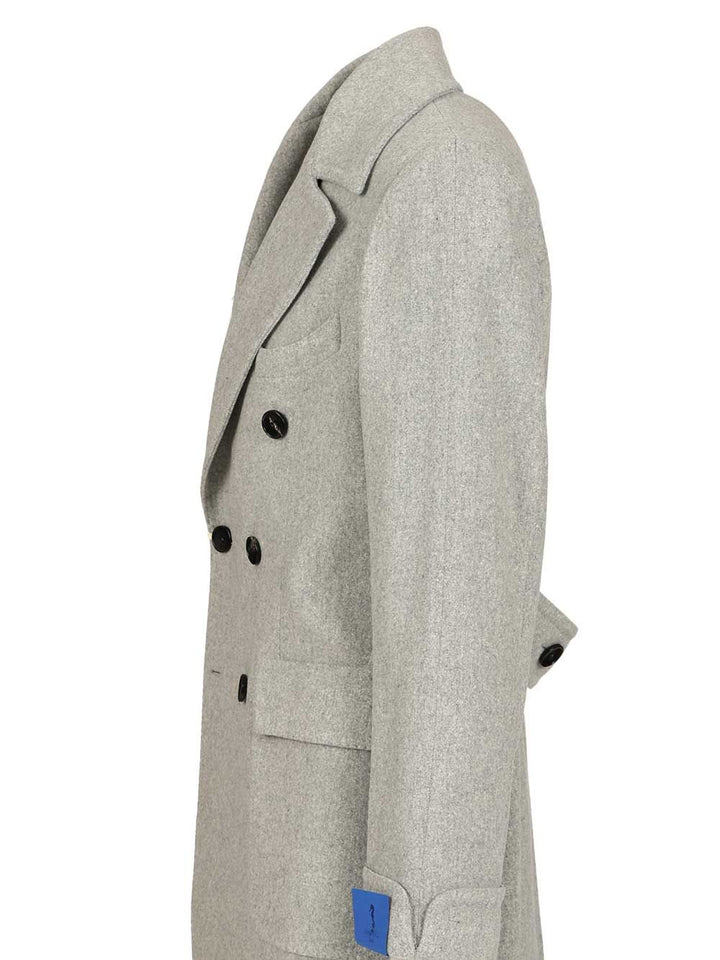 Guarinucci Double-Breasted Wool Coat Giacche - Grey | a55d7cb60f87b12b0aa7d7511b38337433e7be50