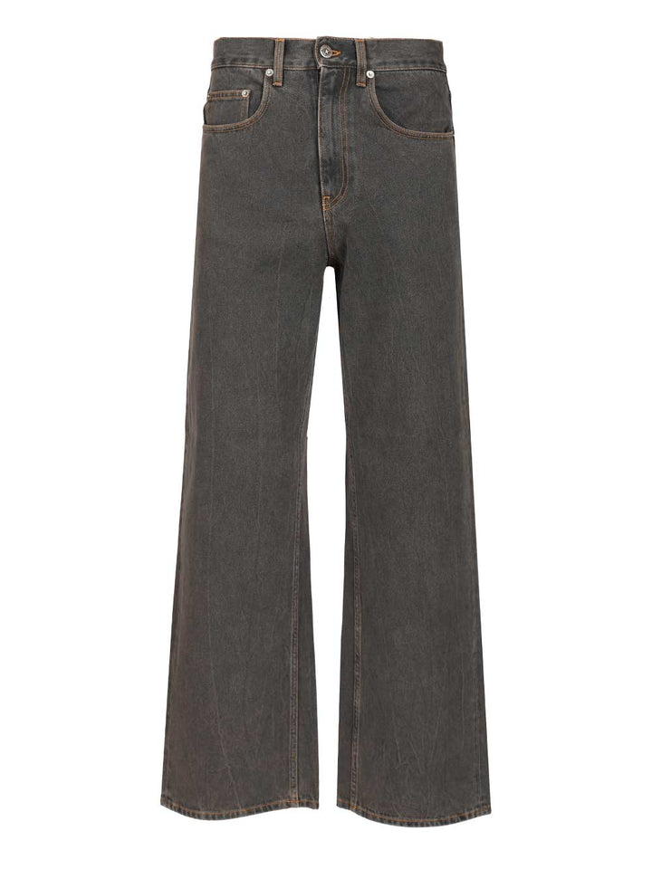 Golden Goose Deluxe Brand Wide Leg Jeans Trousers - Grey | 5a6c5c3c56f2f9efec51c90cf5c6a746a228ddae