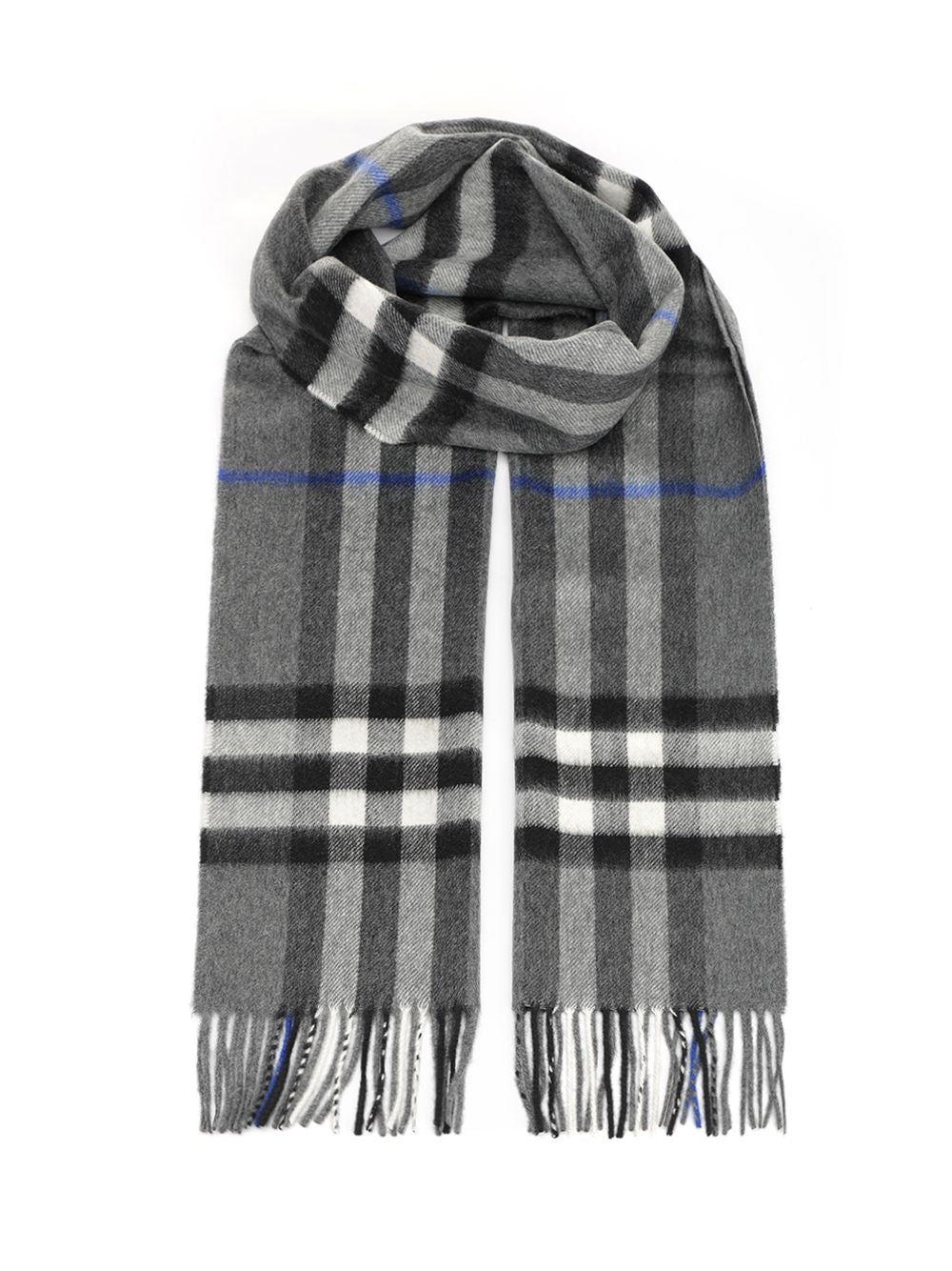 Burberry Cashmere Check Scarf Scarves And Foulards - Grey | 011c57e77d2eb5bfce56e469c339532eaf648d85