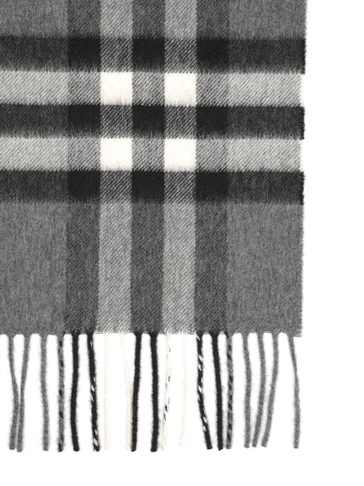 Burberry Cashmere Check Scarf Scarves And Foulards - Grey | 54f0d3694ccc0fc1a79347133c7ce0a61d1ae032