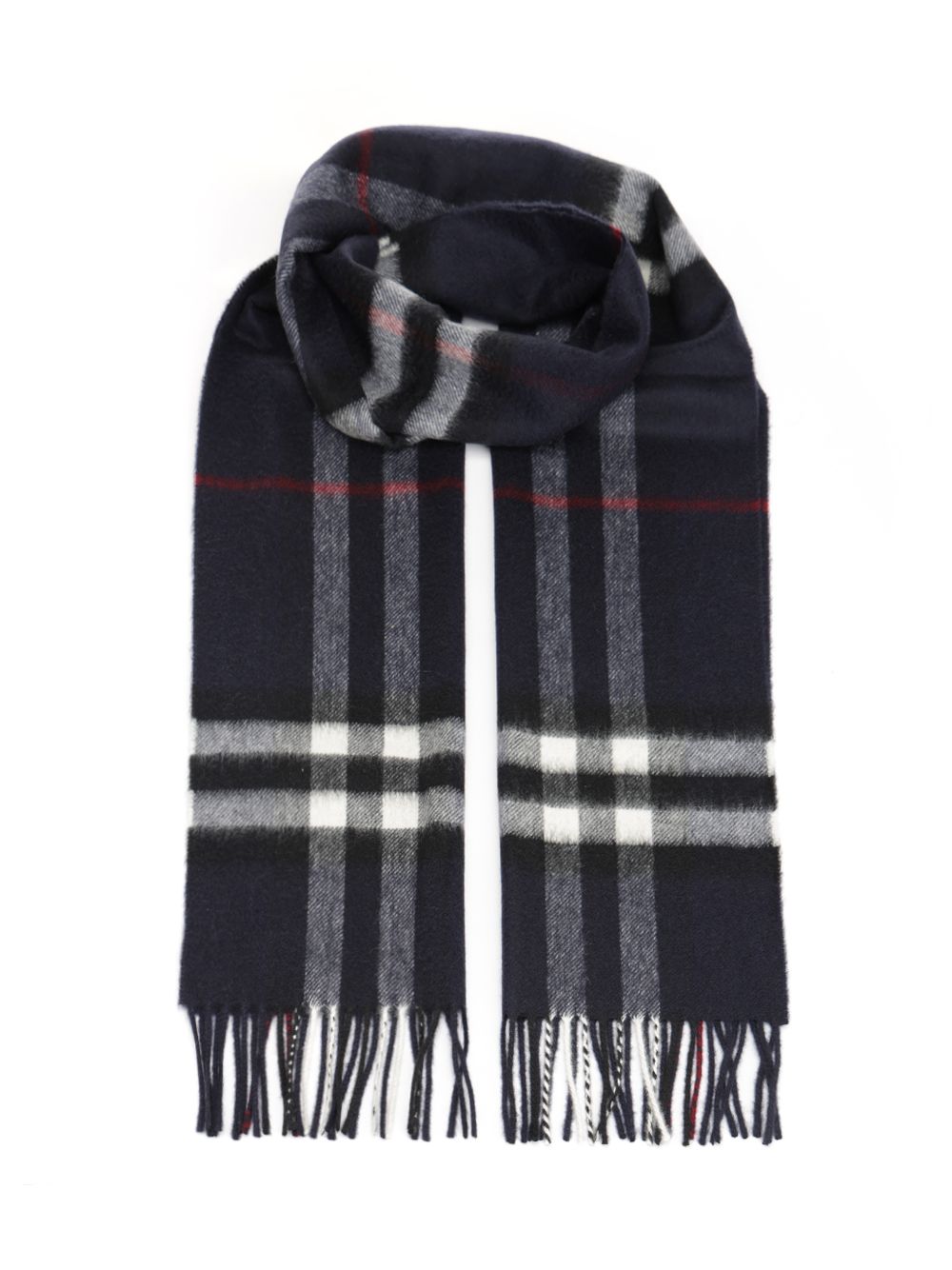 Burberry Check Cashmere Scarf Scarves And Foulards - Nero | e422ba6561f9a9bd952cdd055810f77c1172a3b4