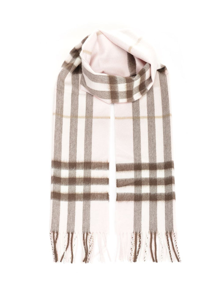 Burberry Check Cashmere Scarf Scarves And Foulards - Rose | 37926bd0214eccb02cc93d3426a74fcaaa6ce287