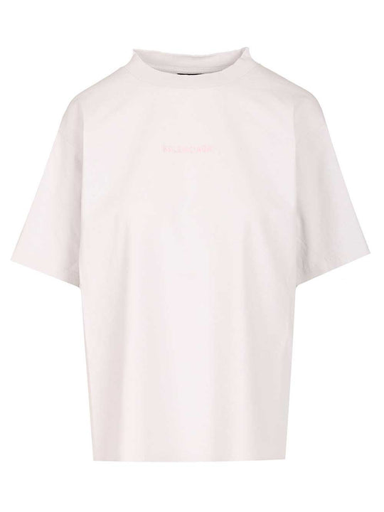 With Balenciaga Print T-Shirt Bianco