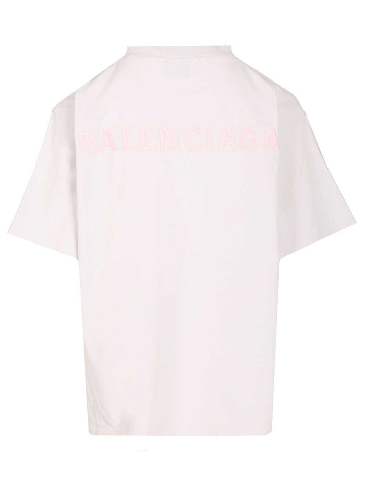 Balenciaga With Balenciaga Print T-Shirt - Bianco | 85b125b9ec5a868af88dec9c0124b6586b29c670
