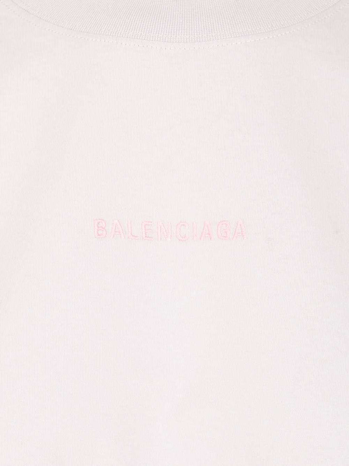 Balenciaga With Balenciaga Print T-Shirt - Bianco | ea6bf6891f4b9d5a64b695206715e06f3ffca250