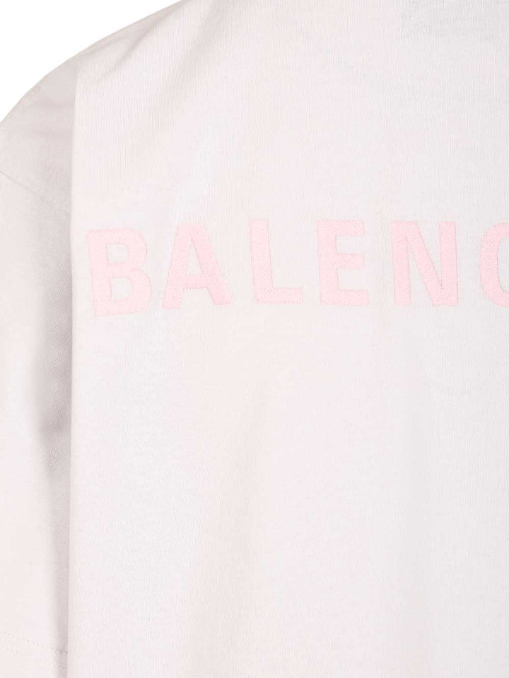 Balenciaga With Balenciaga Print T-Shirt - Bianco | 039f5605cbcf43518c3b3303469d2723f661f7b4