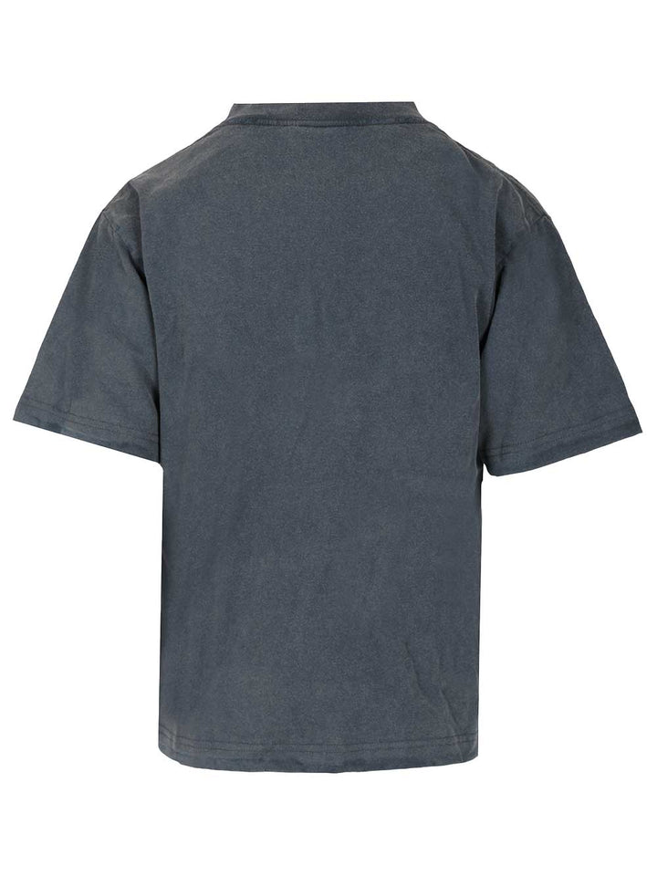 Balenciaga With Luxury Script T-Shirt - Blu | 68680908f229692453dfc6c54e4f14170b495b7b