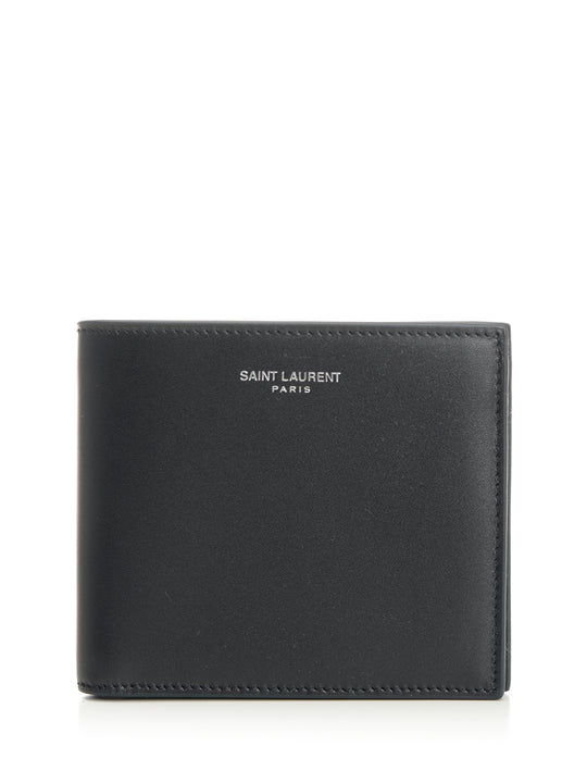 East/West Leather Wallet Wallets Blu