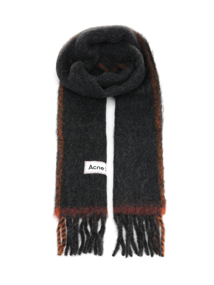 Acne Studios Alpaca Blend Scarf Scarves And Foulards - Nero | 2df99c96bb45b5f17a059595ae56576c77a00394
