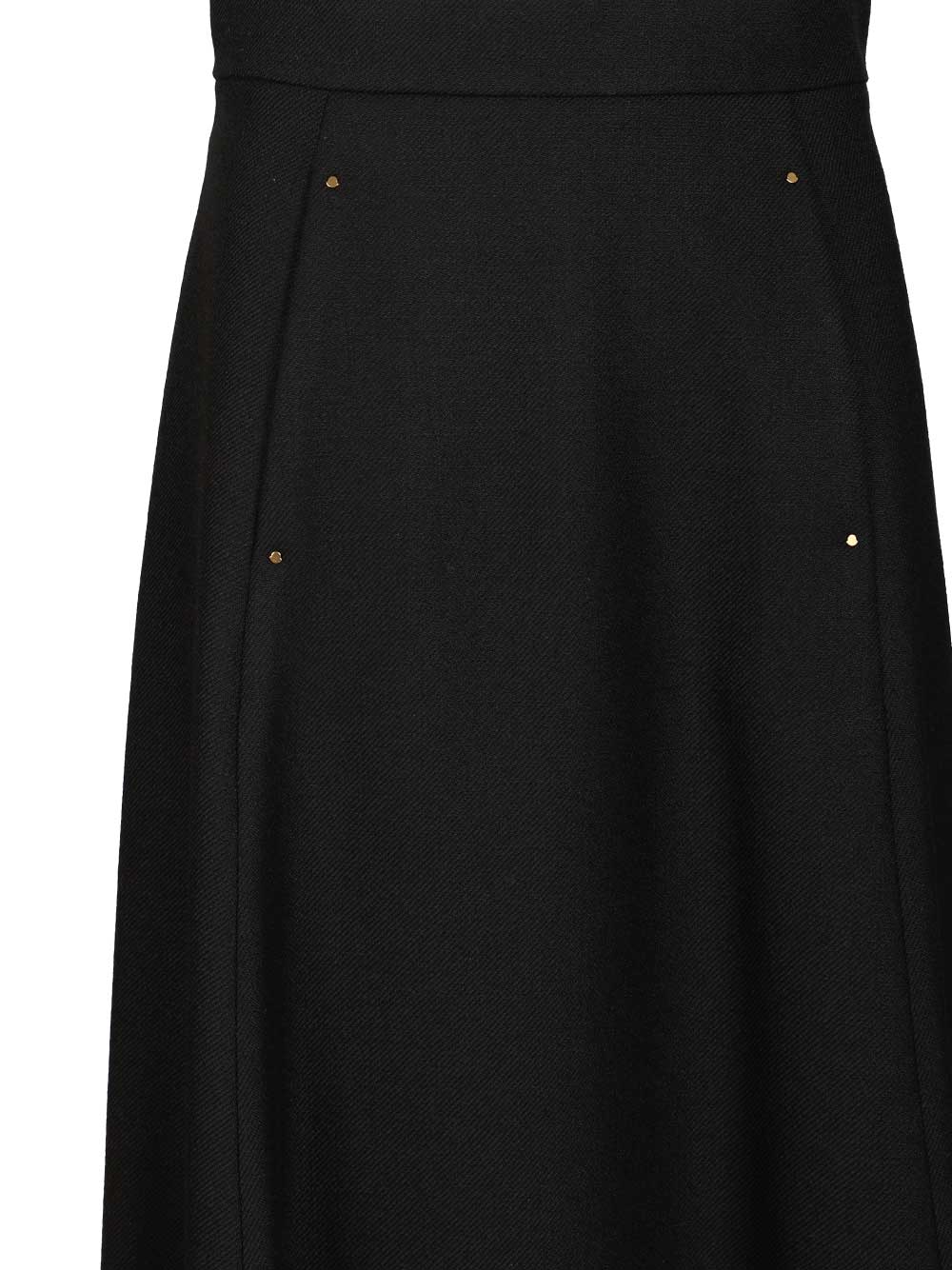 Moncler Virgin Wool Midi Skirt Gonne - Nero | 918ec84f09a47657ae7142872bdeb51386bf98dc