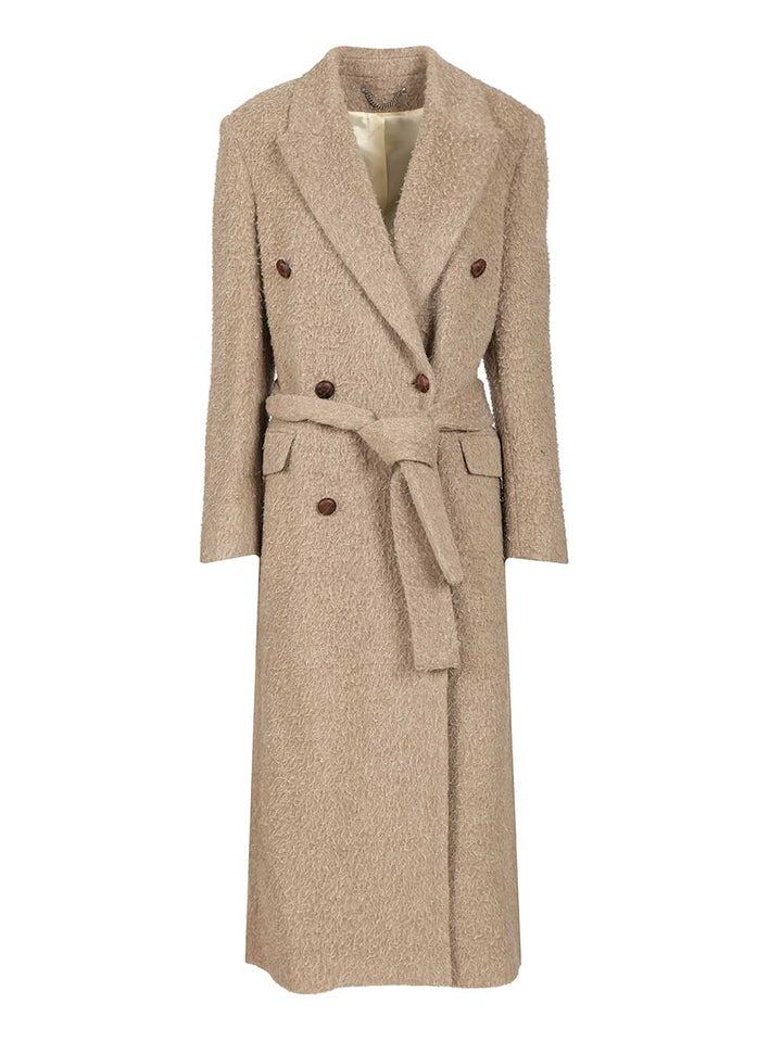 Golden Goose Deluxe Brand Journey Collection Double-Breasted Coat Coats - Beige | 8abbdd0bfaa1494ac3765bbc78f02b10712f6a7f