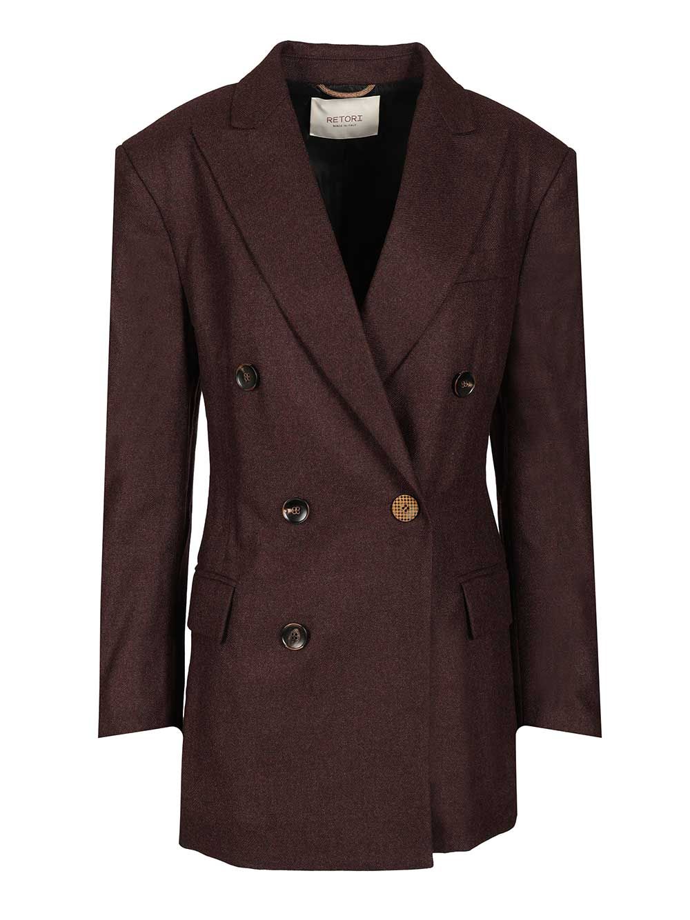 Retori Double-Breasted Blazer Giacche - Bordeaux | 4cfe9d74ef675fc33aa9ee8114b3d48f5a876af2