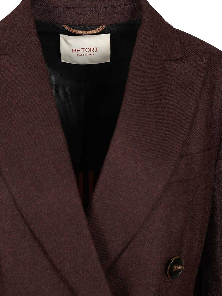 Retori Double-Breasted Blazer Giacche - Bordeaux | 9ba1ffb34837ba0ead5fd9cc8f621a2d4ae431eb