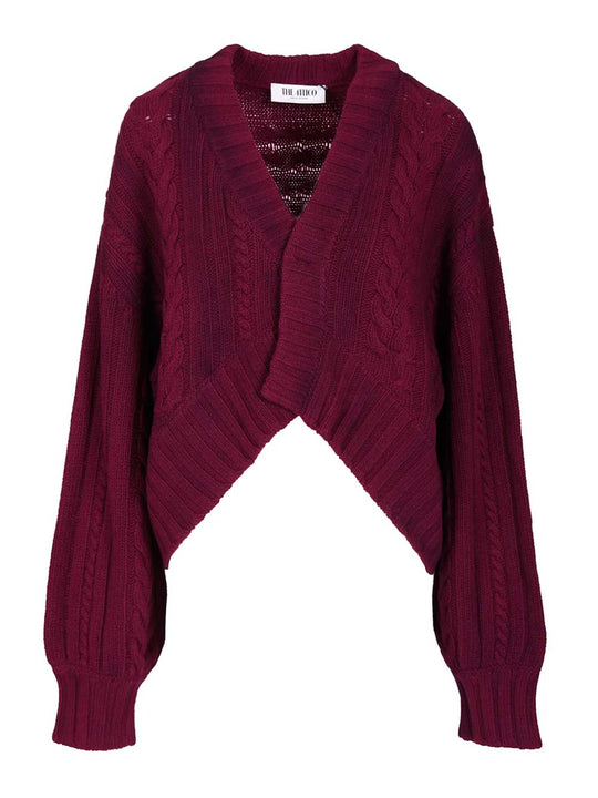 Wool And Cashmere Sweater Knitwear Bordeaux