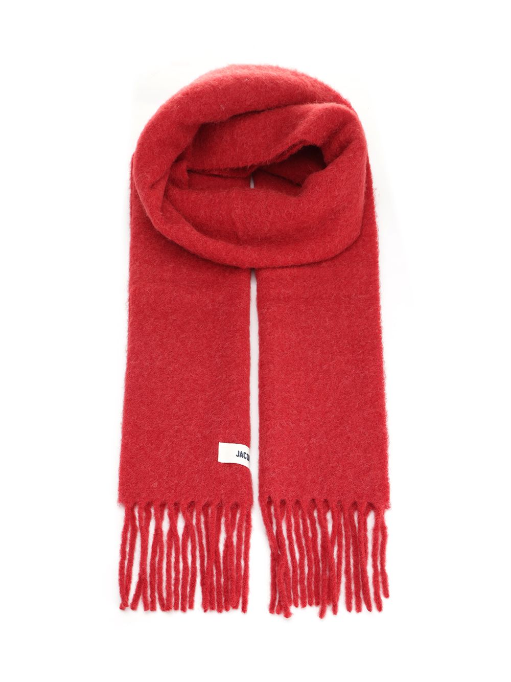 Jacquemus Wool Blend Scarf Scarves And Foulards - Rosso | 22cf1cc165d2f140a4ff54ca0dda14e5c4afaed2