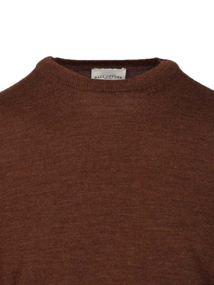 Ballantyne Crew Neck Sweater Knitwear - Marrone | 61e95a0172c8787e0b269f2985929e70328af71d