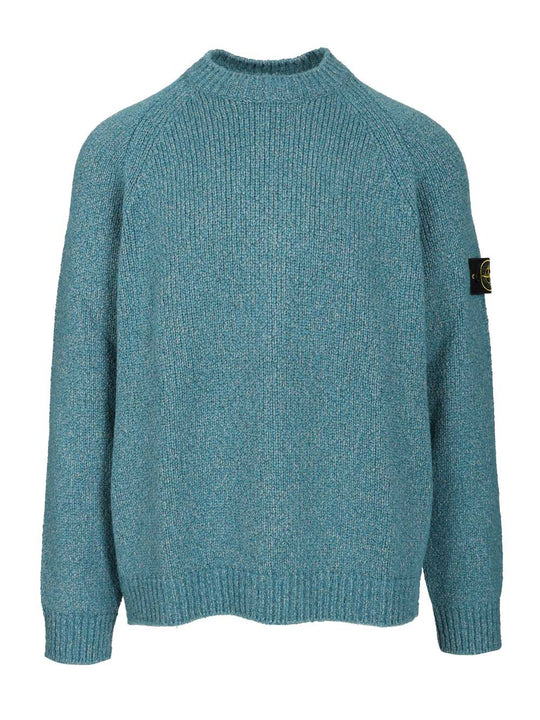 Mouliné Wool Sweater Knitwear Blu