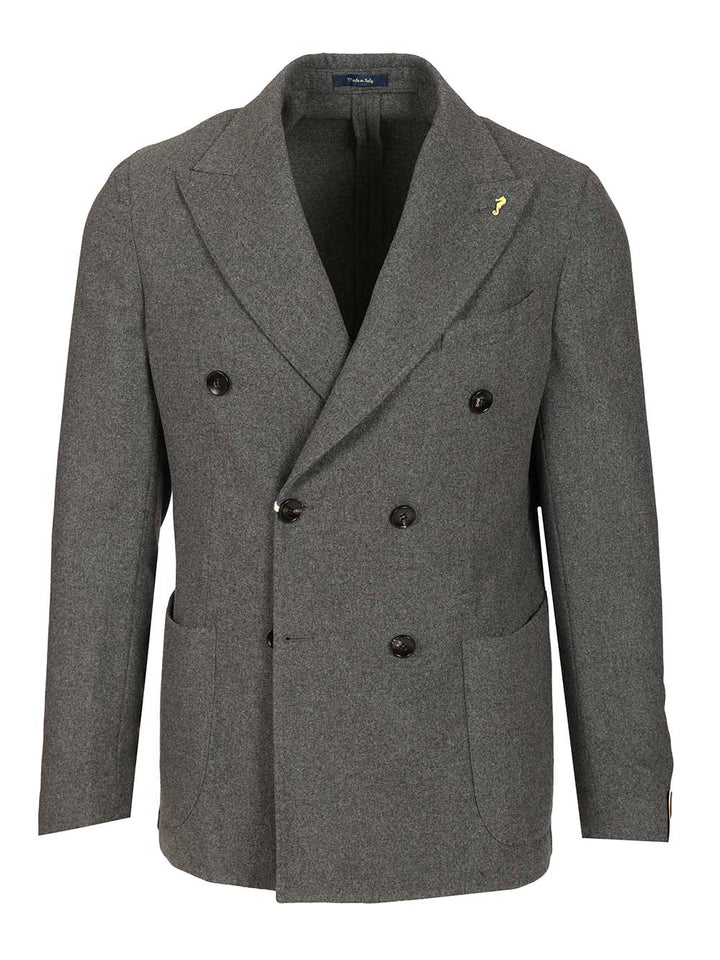 Guarinucci Unlined Double-Breasted Blazer Giacche - Grey | 6530ebb8e9c48a0e9a5ab0a6accaad7bb20d03f9
