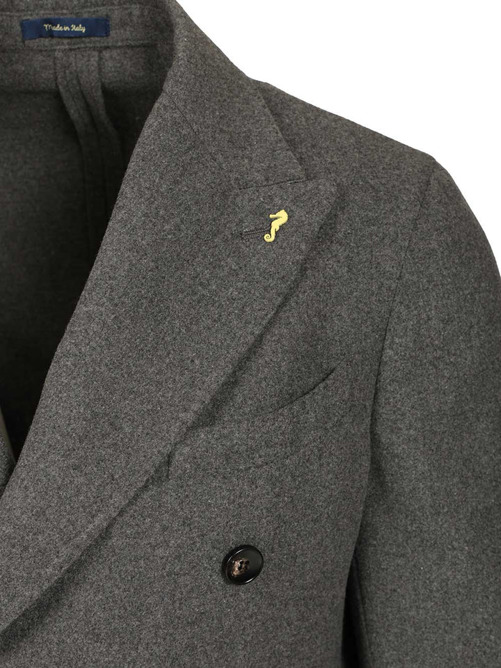 Guarinucci Unlined Double-Breasted Blazer Giacche - Grey | 4bd8de3284d4ebf00e12822c4f1b25294c27148e