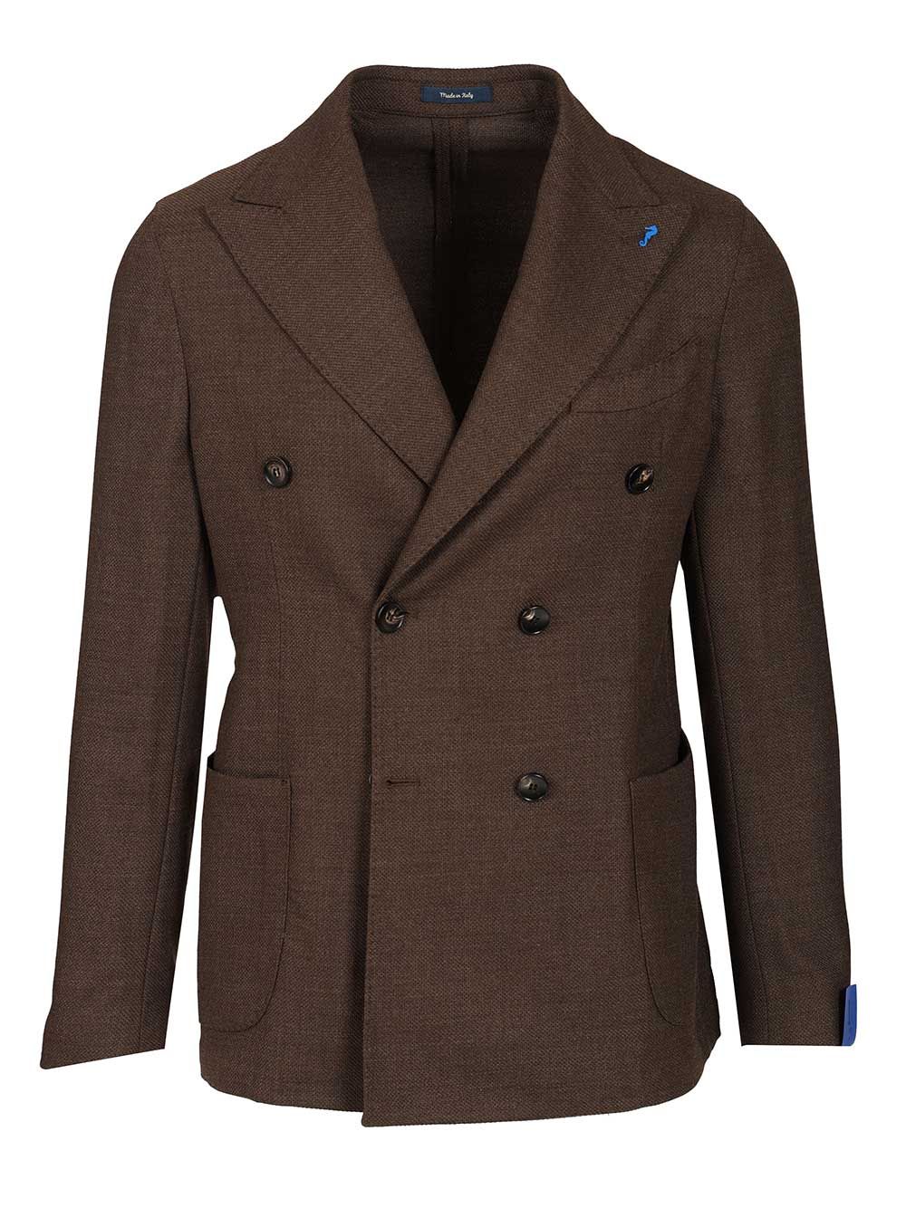 Guarinucci Unlined Double-Breasted Wool Blazer Giacche - Marrone | 62fc8d10fd9f52d05828e5b0925cc6d2c6097f78