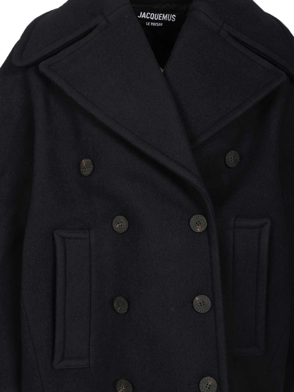 Jacquemus Ovalo Caban Coats - Blu | 6ac425a9723161e59729a9ed4d50b1e396e37034