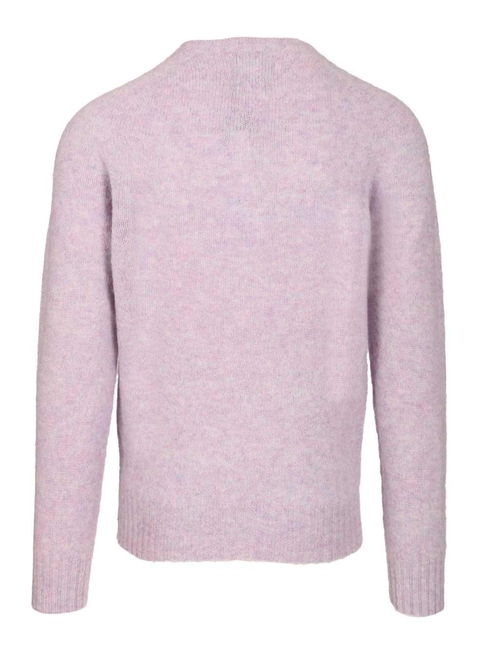 Howlin' Shetland Wool Crew Neck Knitwear - Violet | 1b719ae4b71ac32f4b026f5c6a297479cb953297