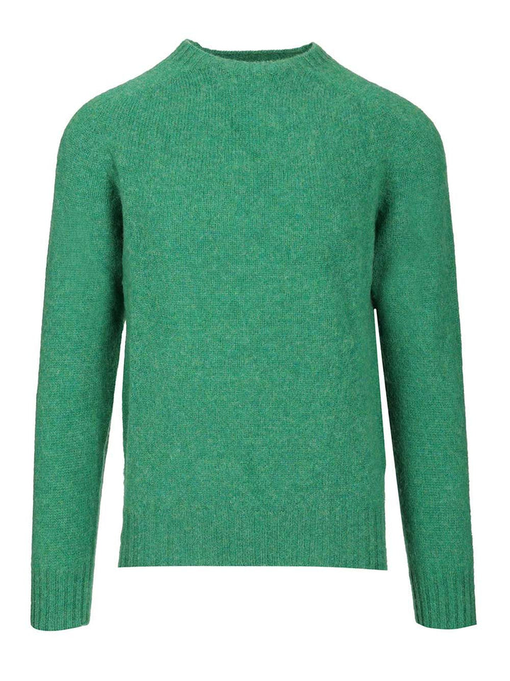 Howlin' Shetland Wool Crew Neck Knitwear - Verde | 9aad48d3347f249a1fb3d2e9be0bb82a405f561a