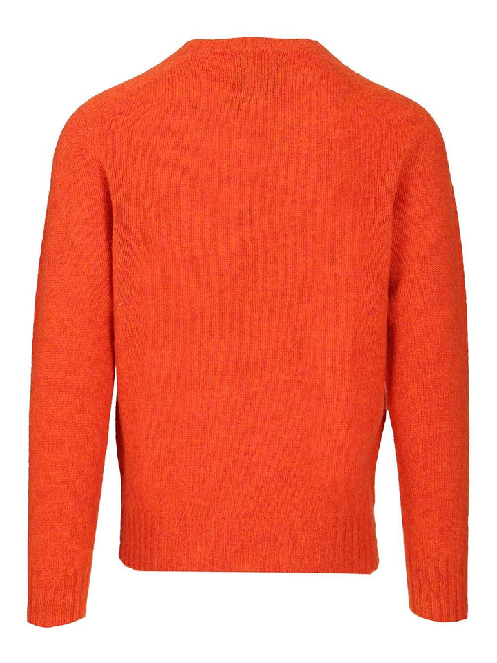 Howlin' Shetland Wool Crew Neck Knitwear - Arancione | d40b1eac8e854b27c1f49ccb540113226d6969b4
