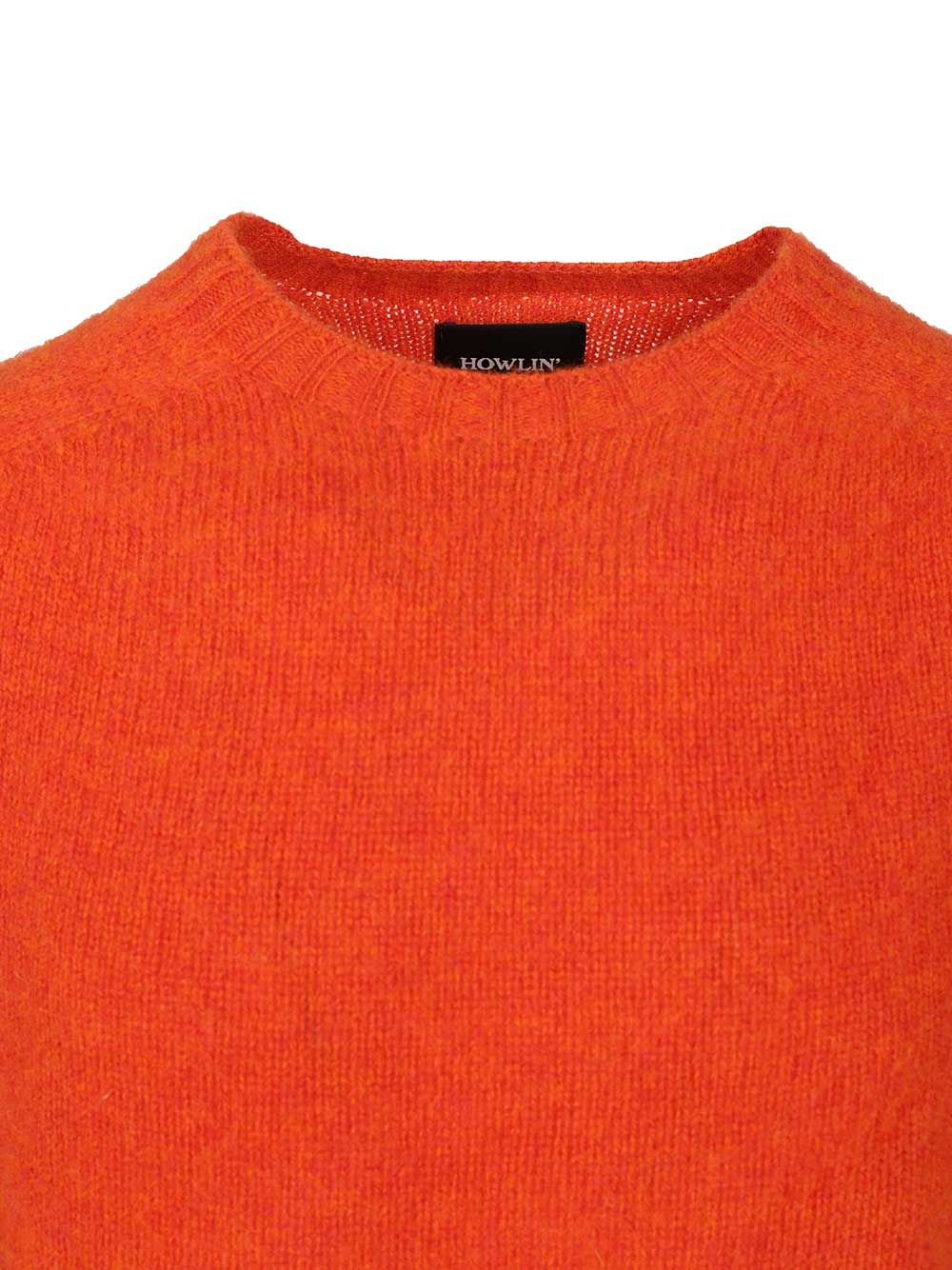 Howlin' Shetland Wool Crew Neck Knitwear - Arancione | 99653211fbfb42e5860d7590db037a9cd012e20f