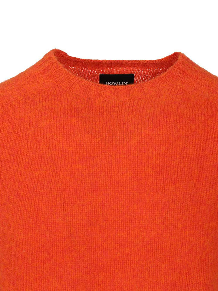 Howlin' Shetland Wool Crew Neck Knitwear - Arancione | 99653211fbfb42e5860d7590db037a9cd012e20f