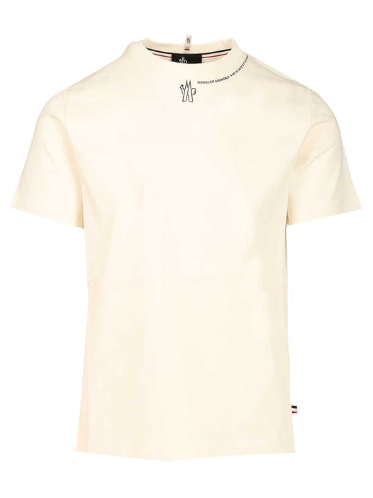 Crew Neck Cotton T-Shirt Bianco