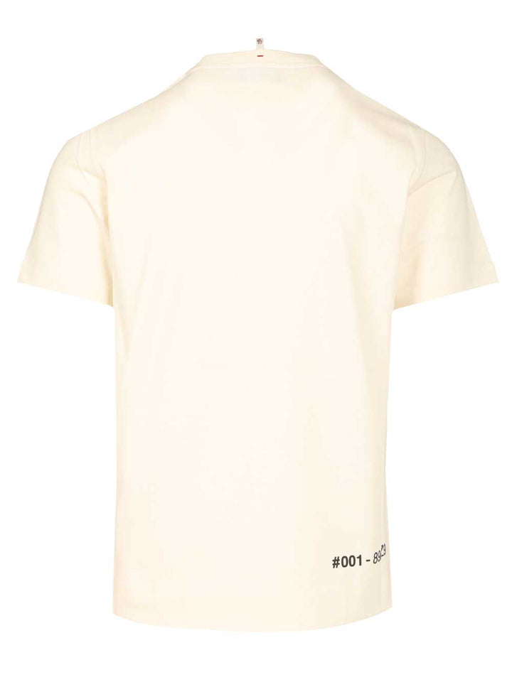Moncler Grenoble Crew Neck Cotton T-Shirt - Bianco | 4be537d9778e434dc685eeadbc785bec527d1c21