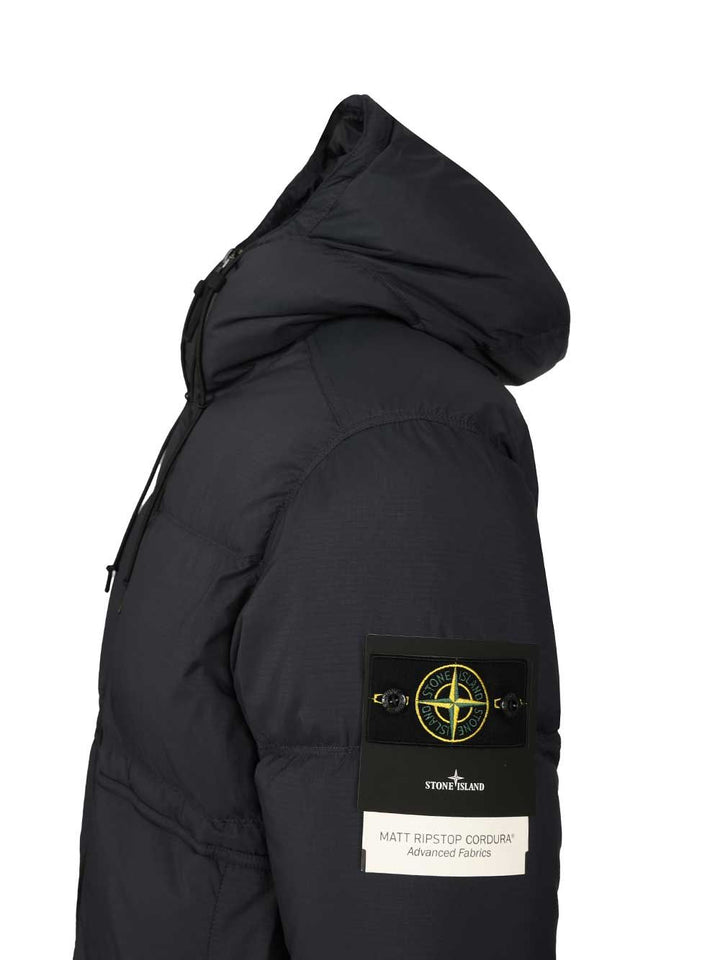 Stone Island Down Parka In 6.6 Cordura® Ripstop Nylon Giacche - Blu | cf71967eea304f5531d08155d9322b3392b35fd2