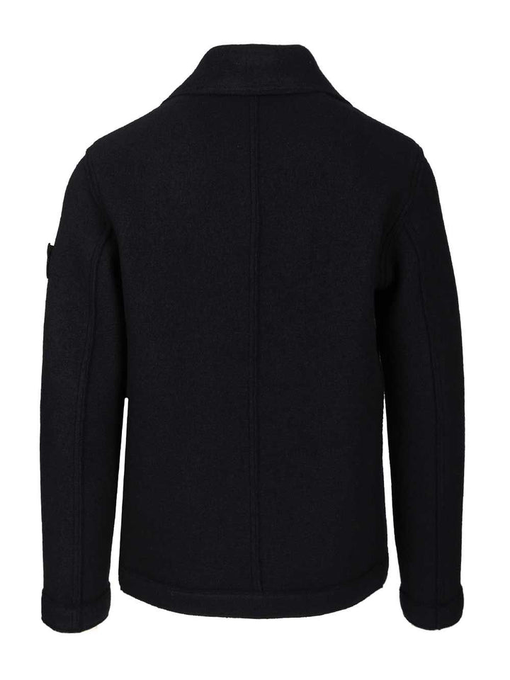 Stone Island Felt Pea Coat Knitwear - Blu | c52456105350977ce0cce2d470e9230bfbedb0b3
