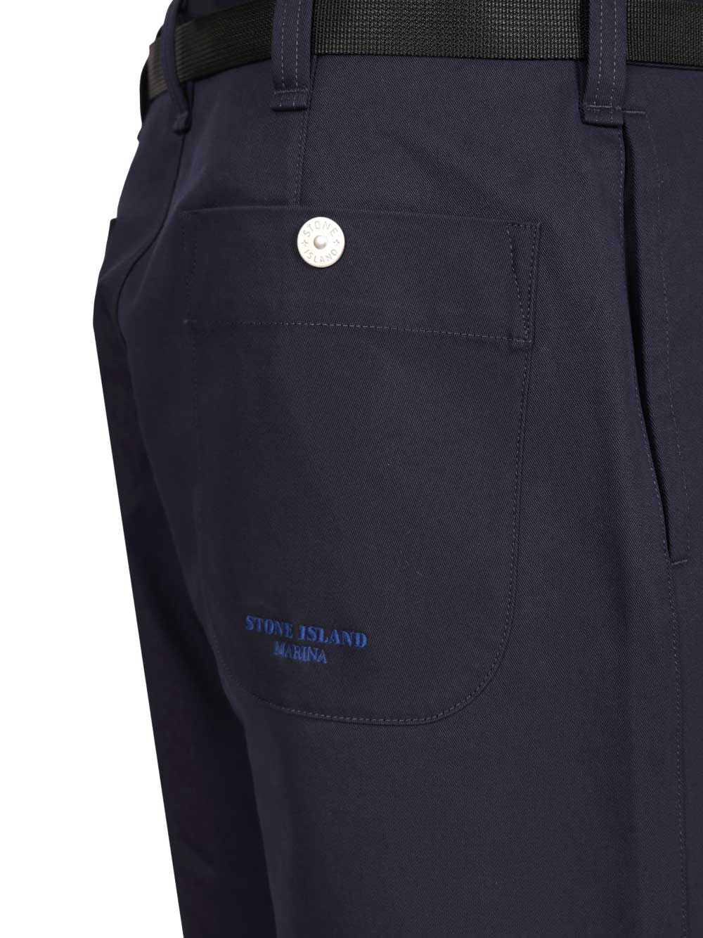 Stone Island Stretch Gabardine Chino Trousers - Blu | d1e1cc6a7920b9c1bfa5e4e767d8fcadc12347fd