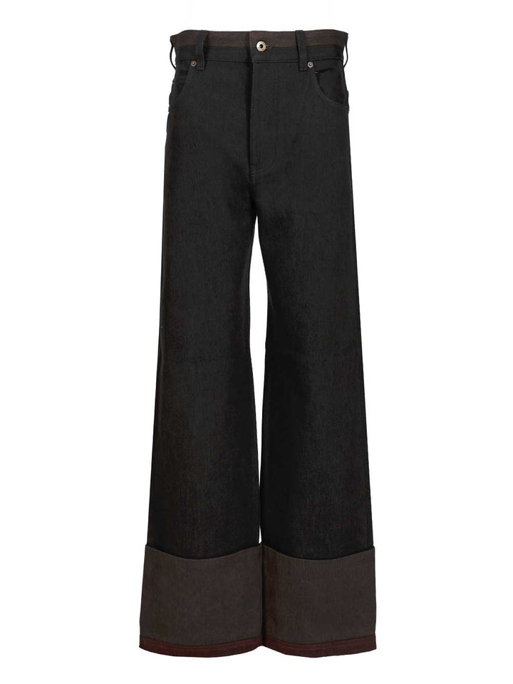 Loewe Cuffed Denim Jeans Trousers - Nero | b1b6215098a2b41c56d19f67849c41121e0d6f27
