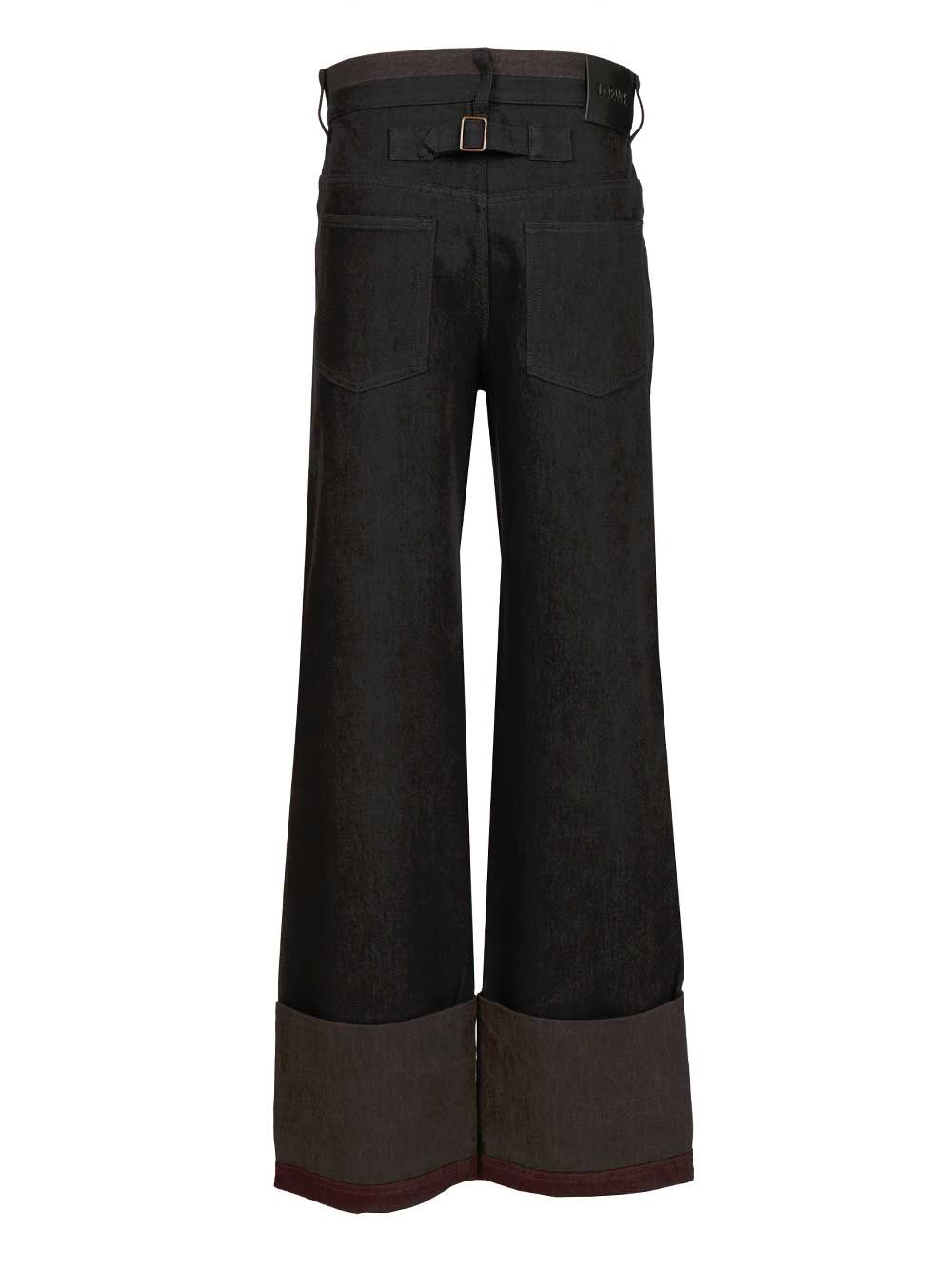 Loewe Cuffed Denim Jeans Trousers - Nero | 223bbd3d63fb0ec1e22a522cb1eeaceb5a71bf74