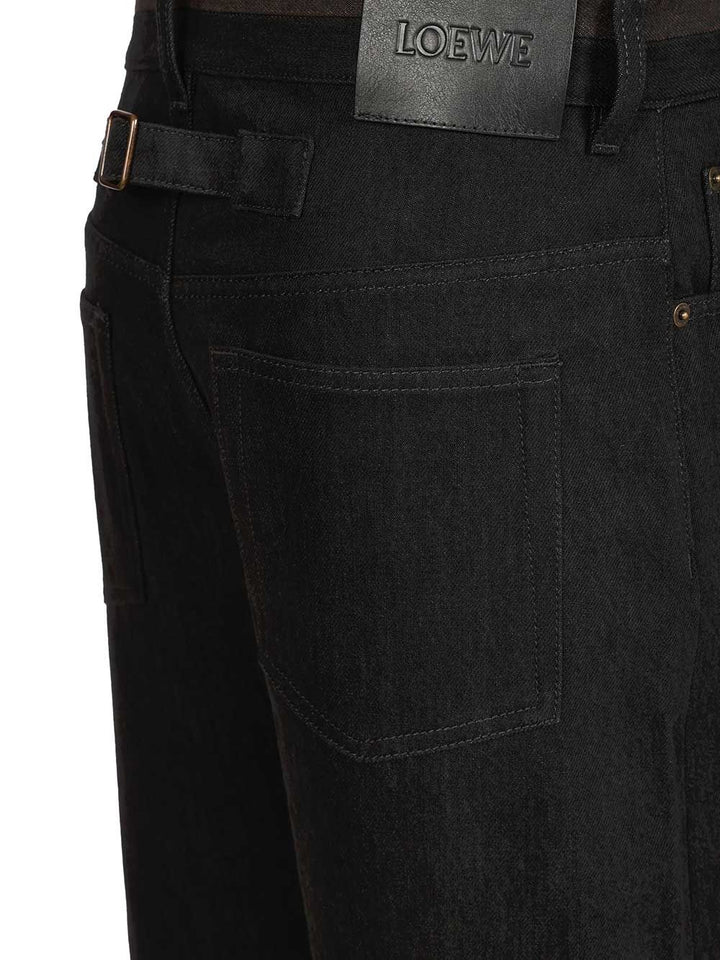 Loewe Cuffed Denim Jeans Trousers - Nero | 72aa45fcc8fe0dc5bd46082cf0b2d146d93998bd