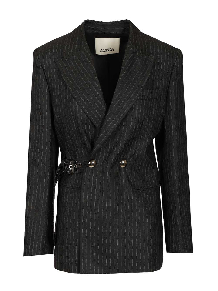 Isabel Marant Nahia Blazer Giacche - Nero | ad9938f120d68d47df900eaa08b5fda0404513ea