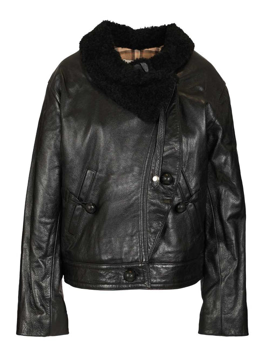 Briyana Leather Jacket Giacche Nero